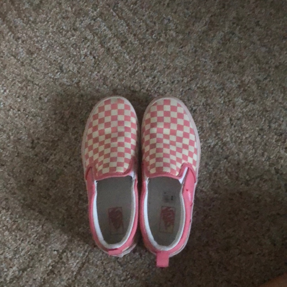 New pink and white pair of shoes